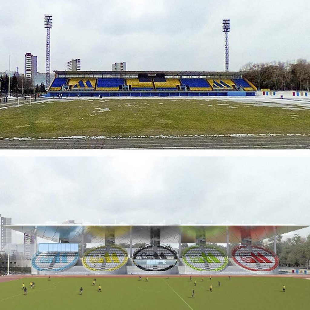 К концу 2022 года завершится реконструкция стадиона «Москвич»  фото