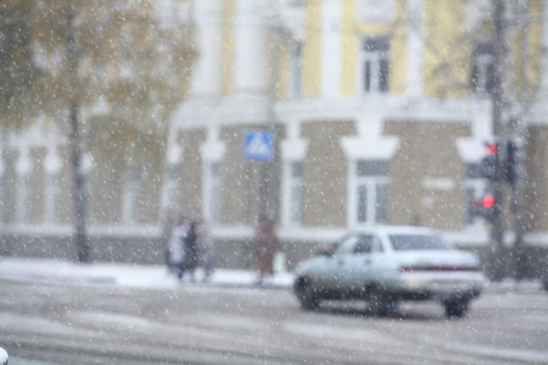 В Москве выпал первый снег, фото